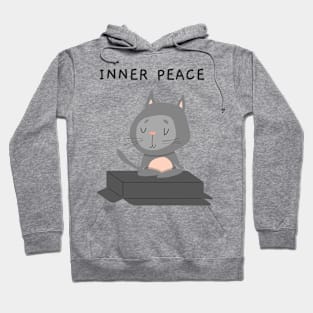 Inner peace cat design Hoodie